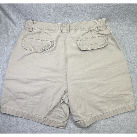 Savane Cargo Shorts Women Size 34W Tan Hook & Loop Pockets Comfort Elastic Waist - Picture 2 of 10